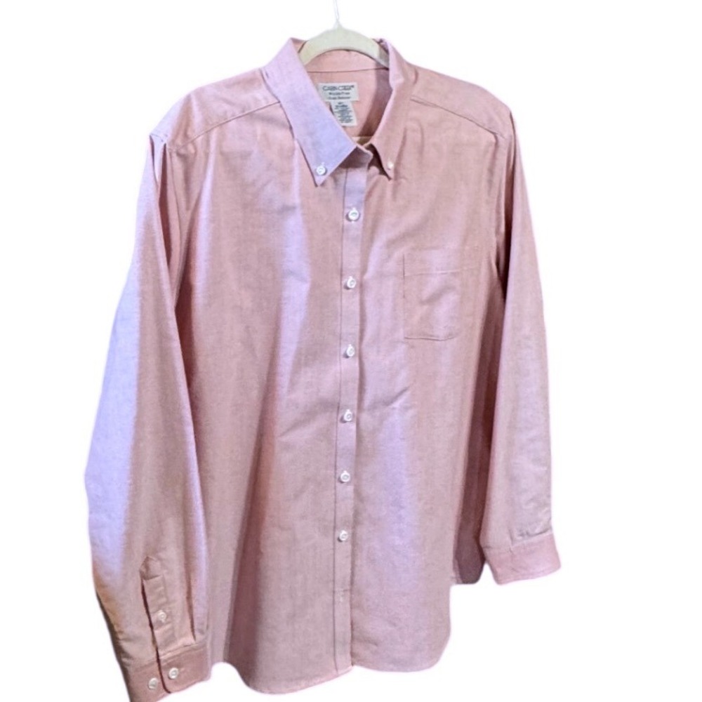 Cabin Creek Shirt‎ Mens 16T Tall Long Sleeve Button Down Rose Pink Cotton Blend